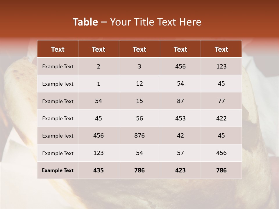 A Taco Filled With Meatballs On Top Of A Wrapper PowerPoint Template