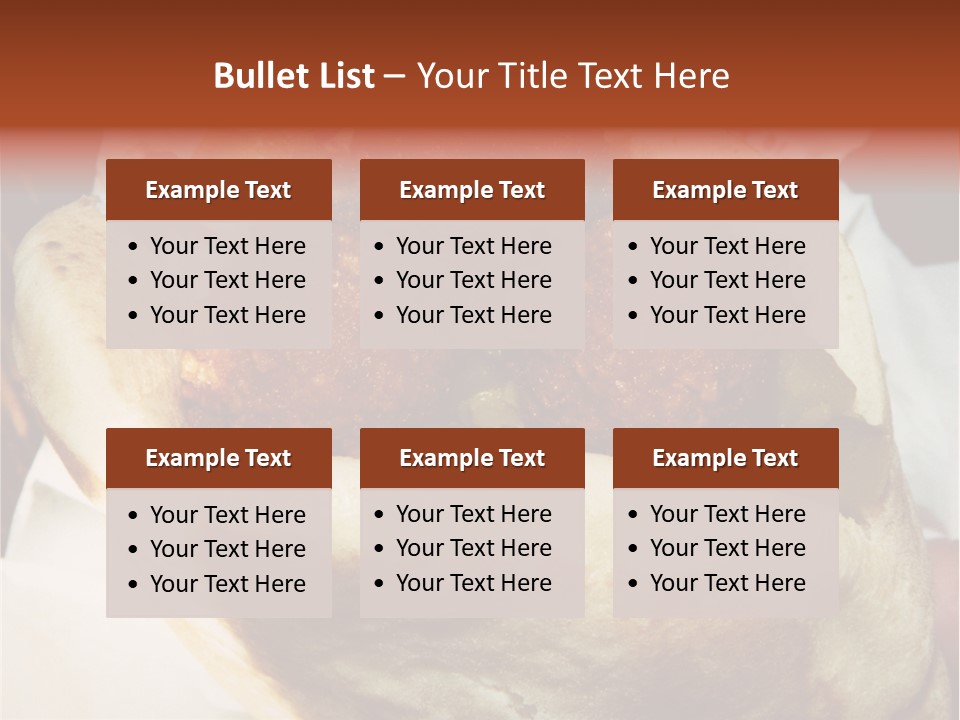 A Taco Filled With Meatballs On Top Of A Wrapper PowerPoint Template