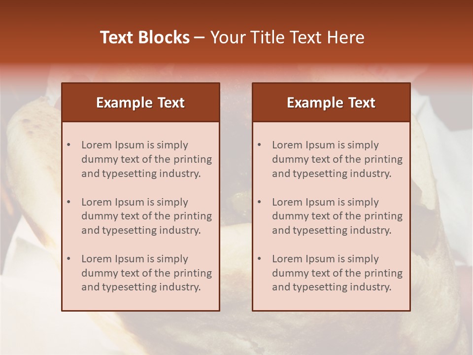 A Taco Filled With Meatballs On Top Of A Wrapper PowerPoint Template