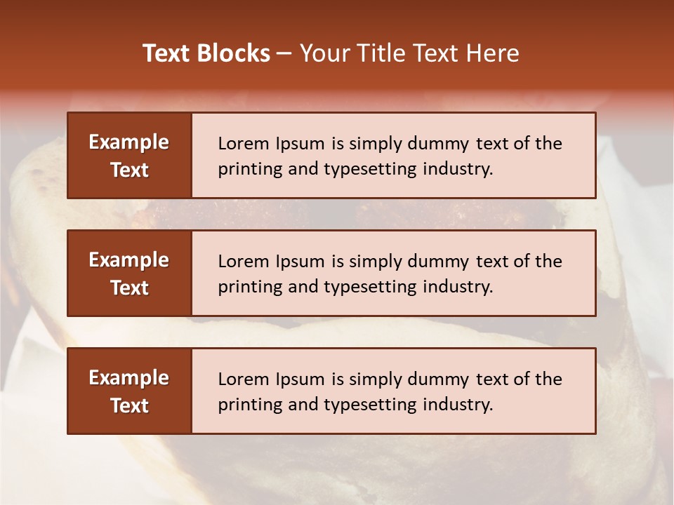 A Taco Filled With Meatballs On Top Of A Wrapper PowerPoint Template