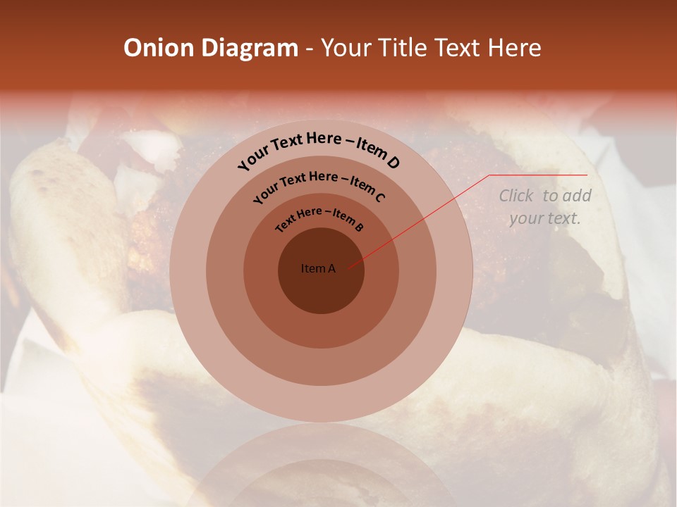 A Taco Filled With Meatballs On Top Of A Wrapper PowerPoint Template