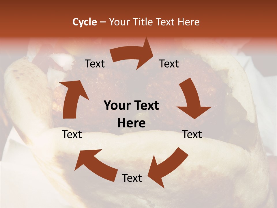 A Taco Filled With Meatballs On Top Of A Wrapper PowerPoint Template