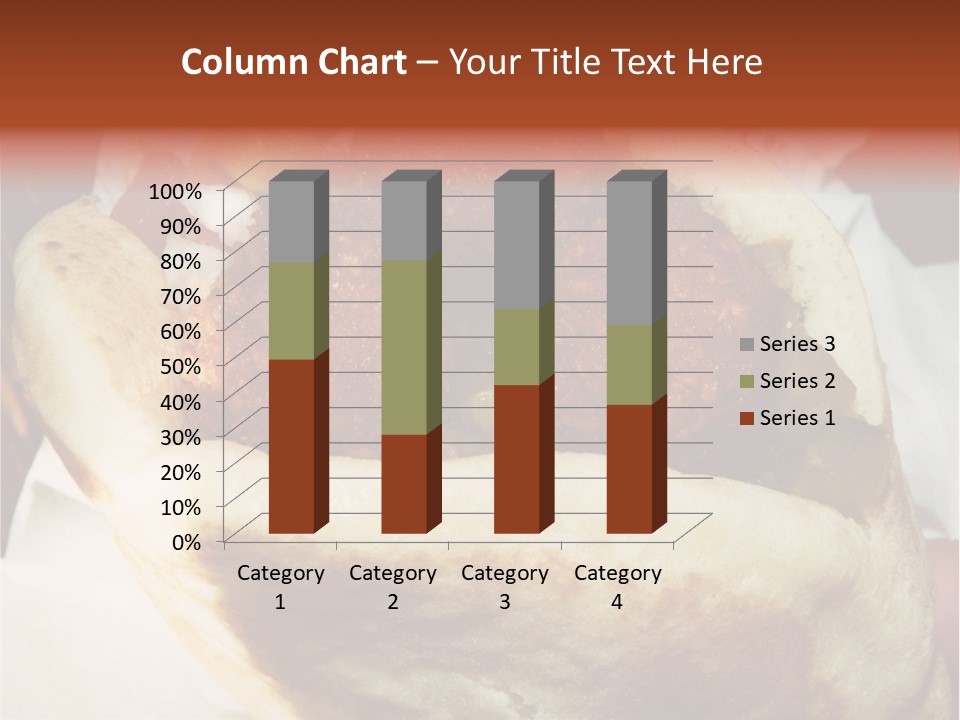 A Taco Filled With Meatballs On Top Of A Wrapper PowerPoint Template