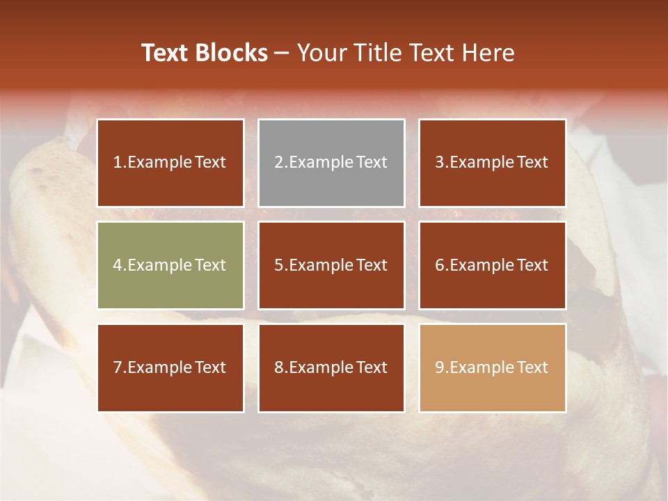 A Taco Filled With Meatballs On Top Of A Wrapper PowerPoint Template