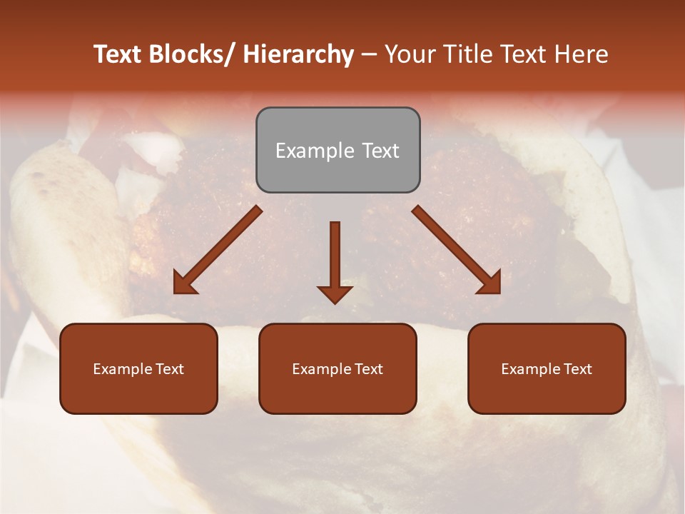 A Taco Filled With Meatballs On Top Of A Wrapper PowerPoint Template