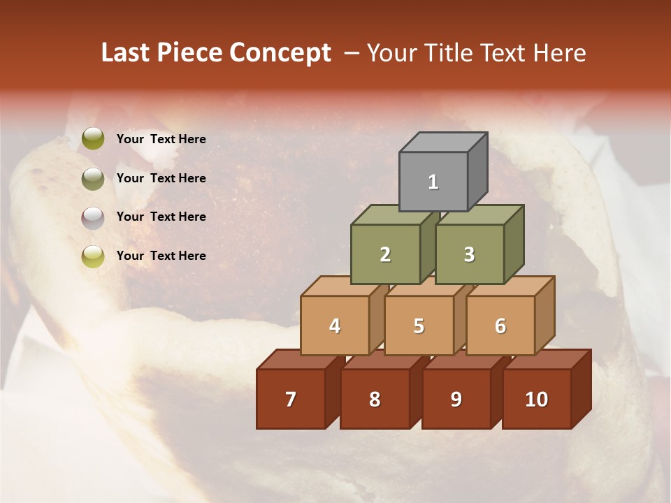 A Taco Filled With Meatballs On Top Of A Wrapper PowerPoint Template