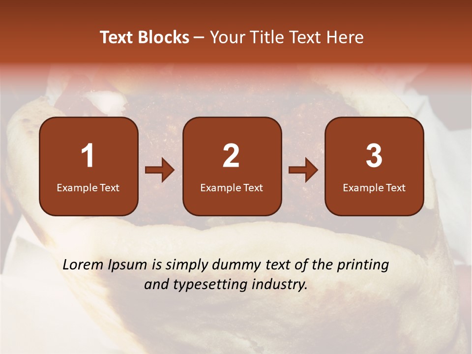 A Taco Filled With Meatballs On Top Of A Wrapper PowerPoint Template