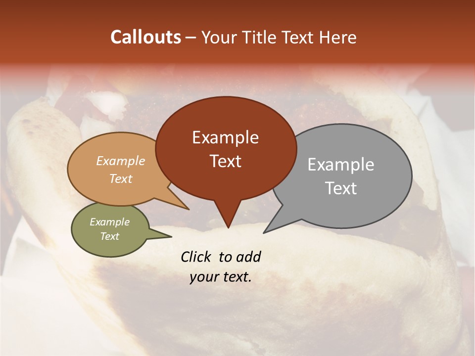 A Taco Filled With Meatballs On Top Of A Wrapper PowerPoint Template