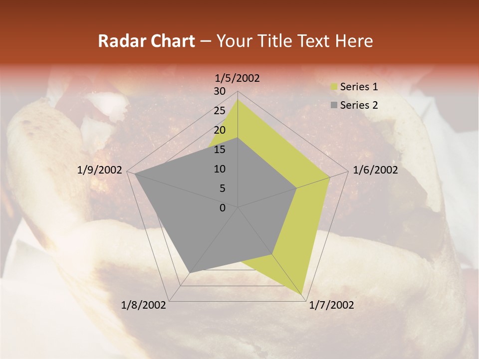 A Taco Filled With Meatballs On Top Of A Wrapper PowerPoint Template