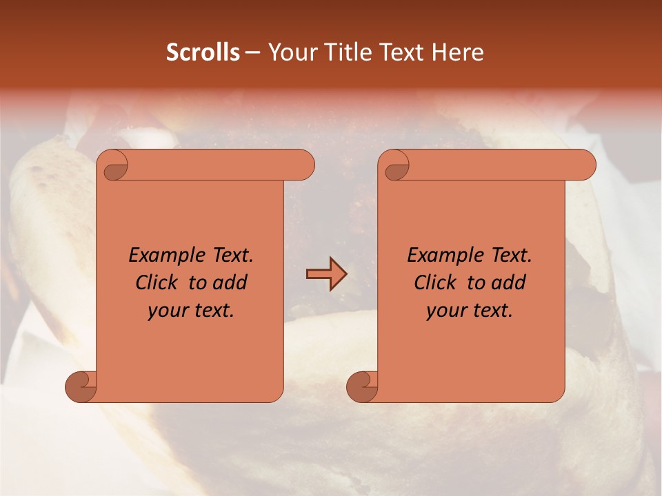 A Taco Filled With Meatballs On Top Of A Wrapper PowerPoint Template