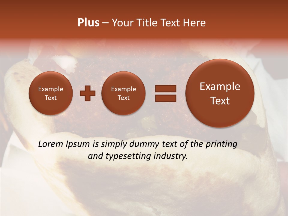 A Taco Filled With Meatballs On Top Of A Wrapper PowerPoint Template