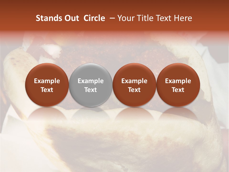 A Taco Filled With Meatballs On Top Of A Wrapper PowerPoint Template