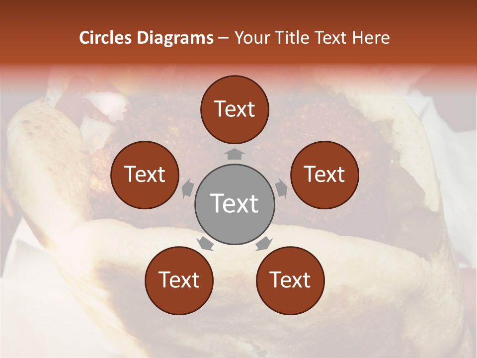 A Taco Filled With Meatballs On Top Of A Wrapper PowerPoint Template