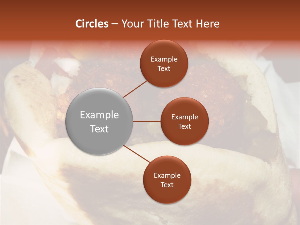 A Taco Filled With Meatballs On Top Of A Wrapper PowerPoint Template