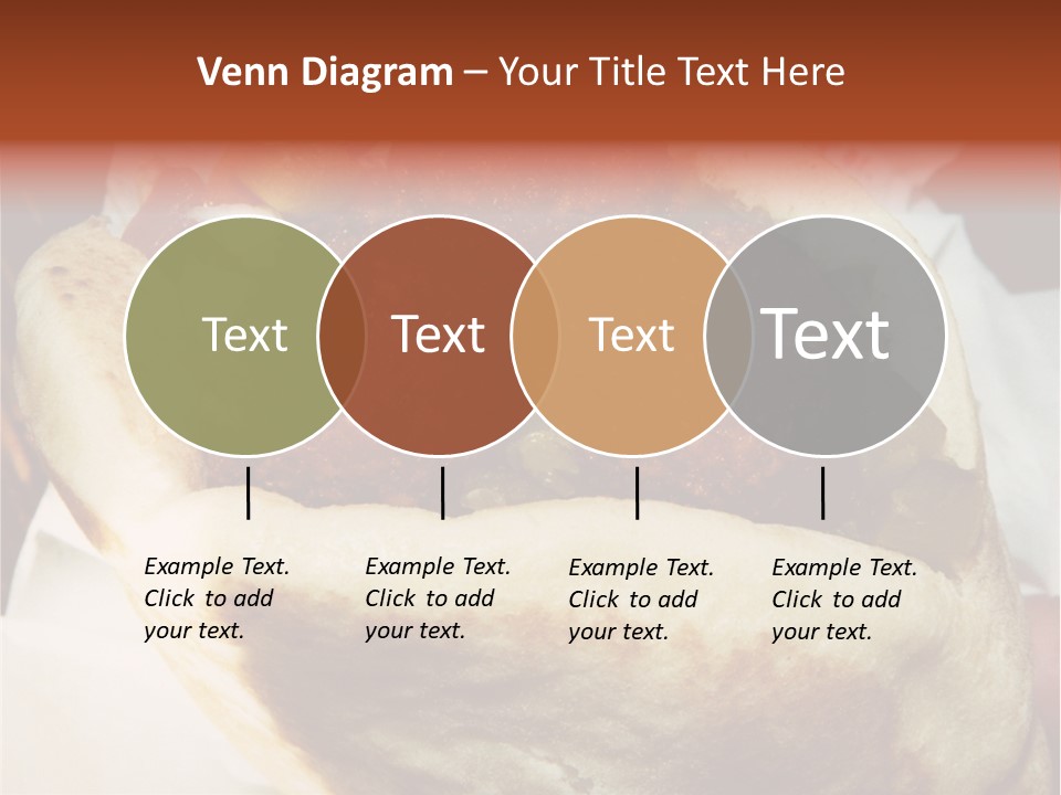 A Taco Filled With Meatballs On Top Of A Wrapper PowerPoint Template
