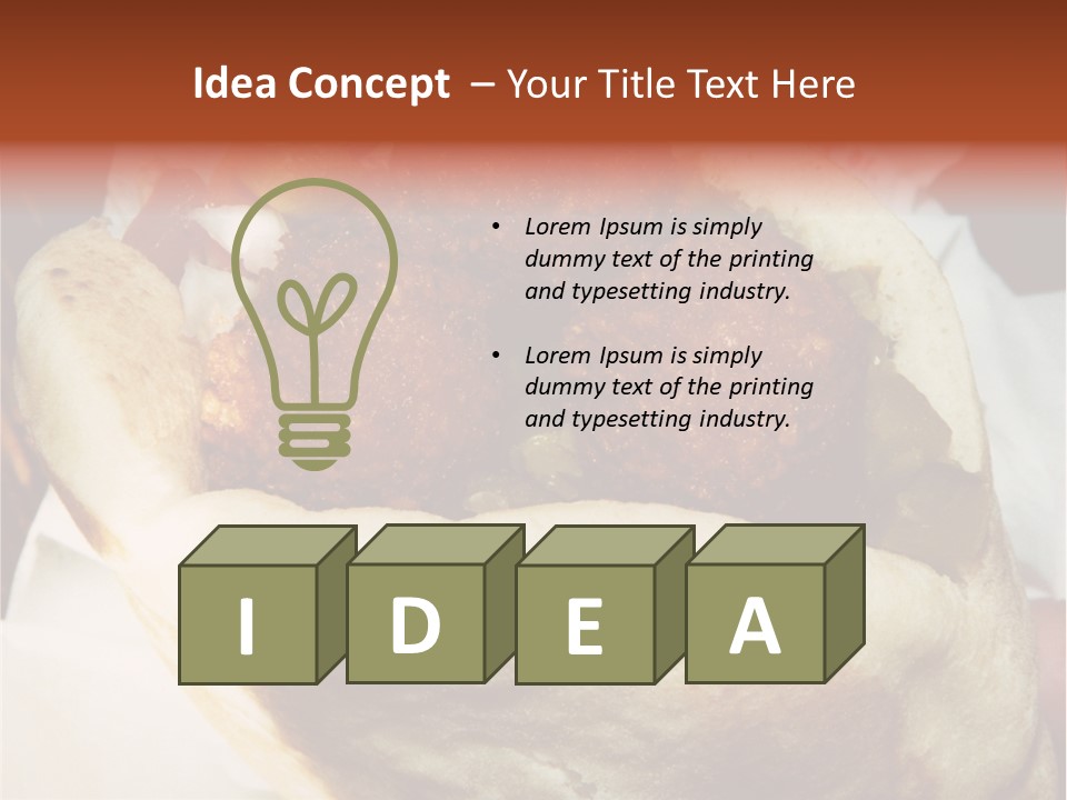 A Taco Filled With Meatballs On Top Of A Wrapper PowerPoint Template