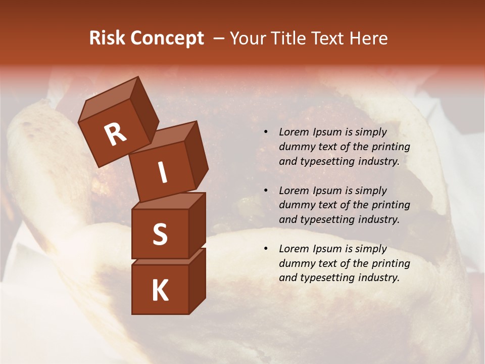 A Taco Filled With Meatballs On Top Of A Wrapper PowerPoint Template