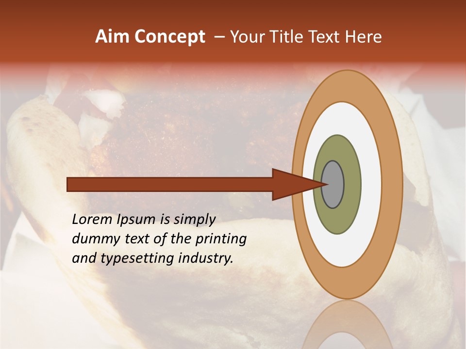 A Taco Filled With Meatballs On Top Of A Wrapper PowerPoint Template