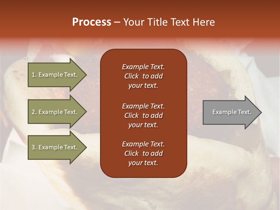 A Taco Filled With Meatballs On Top Of A Wrapper PowerPoint Template
