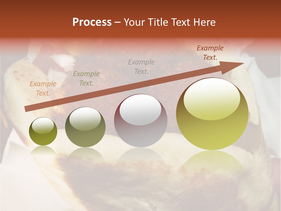 A Taco Filled With Meatballs On Top Of A Wrapper PowerPoint Template