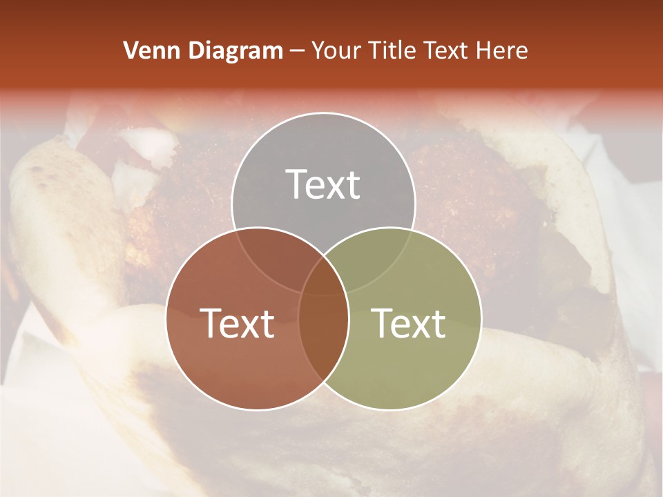 A Taco Filled With Meatballs On Top Of A Wrapper PowerPoint Template