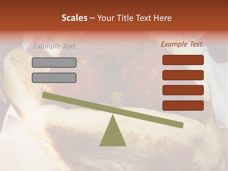 A Taco Filled With Meatballs On Top Of A Wrapper PowerPoint Template