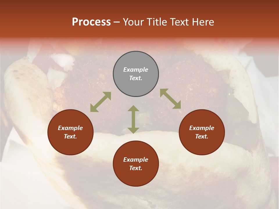 A Taco Filled With Meatballs On Top Of A Wrapper PowerPoint Template