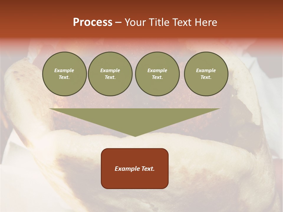 A Taco Filled With Meatballs On Top Of A Wrapper PowerPoint Template