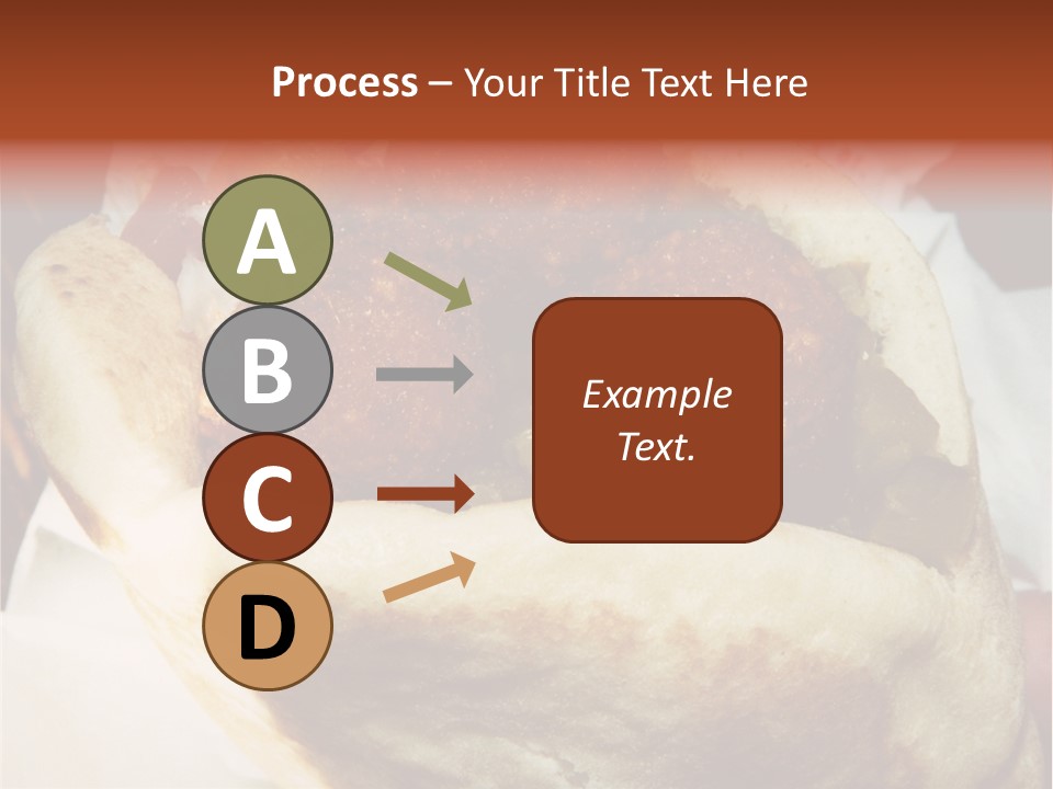 A Taco Filled With Meatballs On Top Of A Wrapper PowerPoint Template