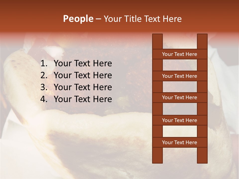 A Taco Filled With Meatballs On Top Of A Wrapper PowerPoint Template