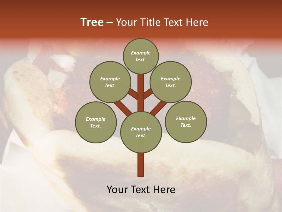 A Taco Filled With Meatballs On Top Of A Wrapper PowerPoint Template