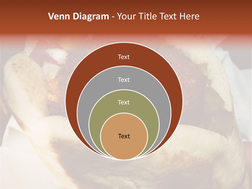 A Taco Filled With Meatballs On Top Of A Wrapper PowerPoint Template