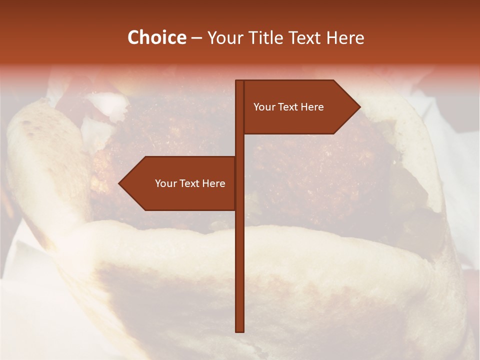 A Taco Filled With Meatballs On Top Of A Wrapper PowerPoint Template