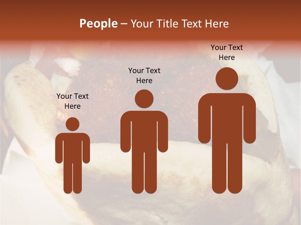 A Taco Filled With Meatballs On Top Of A Wrapper PowerPoint Template