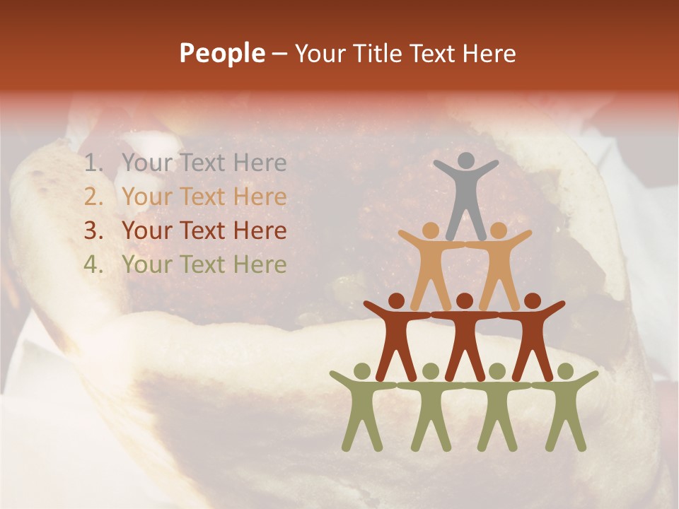 A Taco Filled With Meatballs On Top Of A Wrapper PowerPoint Template