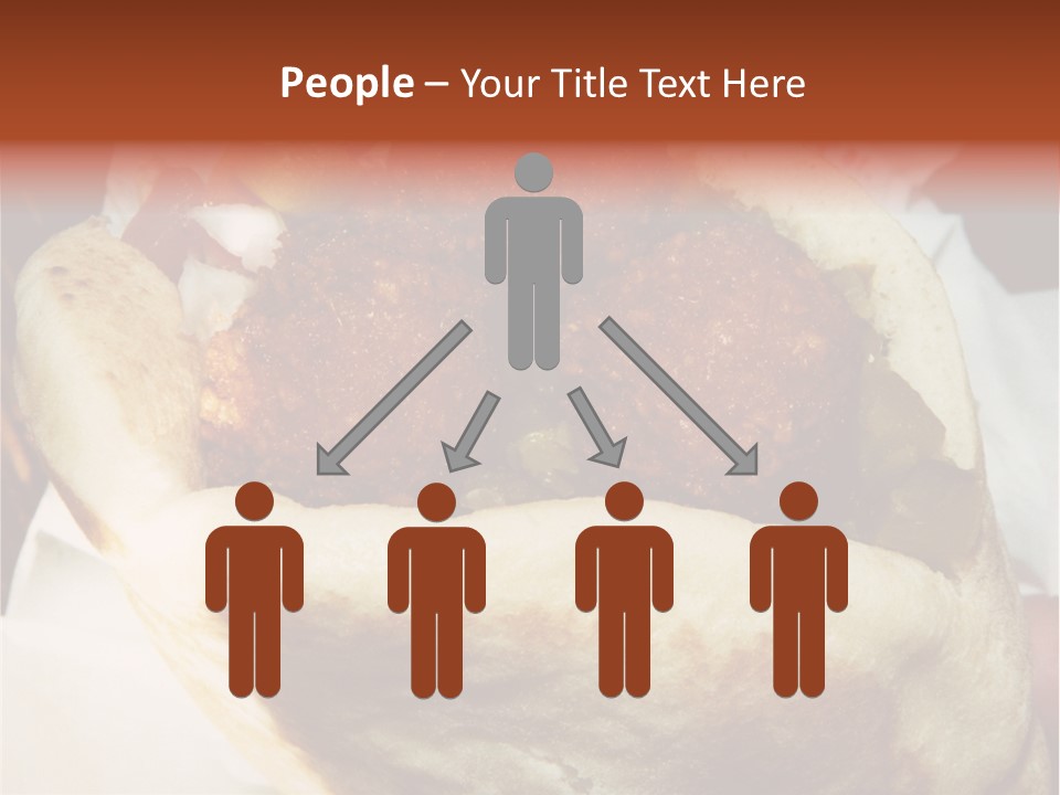 A Taco Filled With Meatballs On Top Of A Wrapper PowerPoint Template