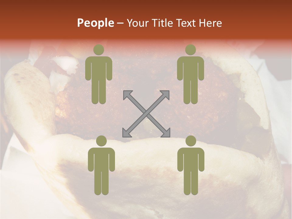 A Taco Filled With Meatballs On Top Of A Wrapper PowerPoint Template