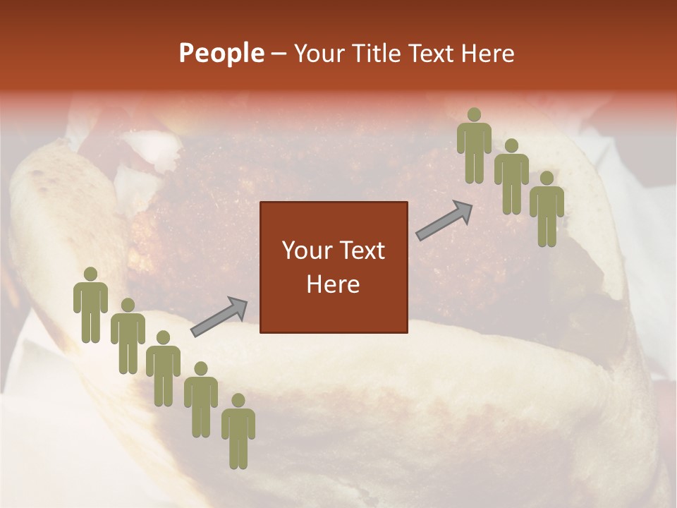 A Taco Filled With Meatballs On Top Of A Wrapper PowerPoint Template