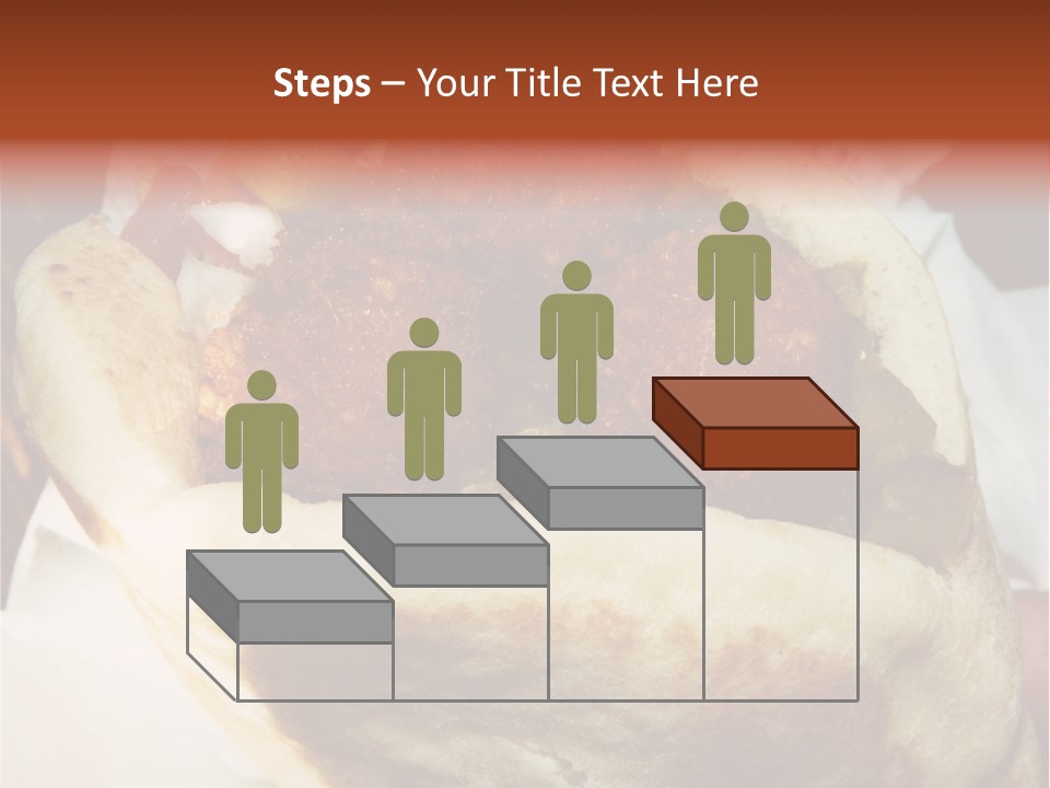 A Taco Filled With Meatballs On Top Of A Wrapper PowerPoint Template