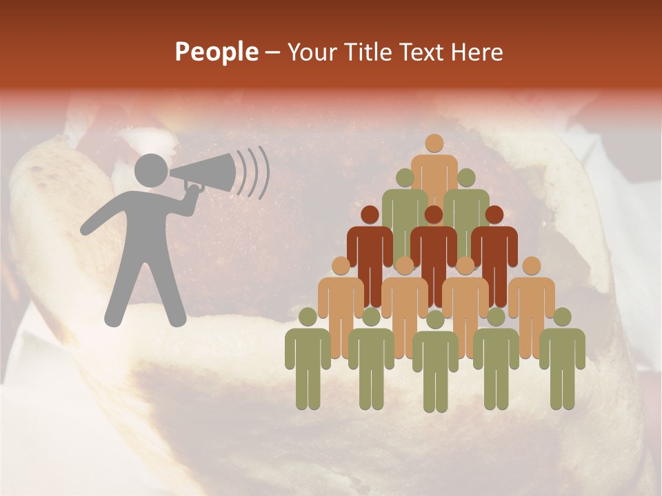 A Taco Filled With Meatballs On Top Of A Wrapper PowerPoint Template