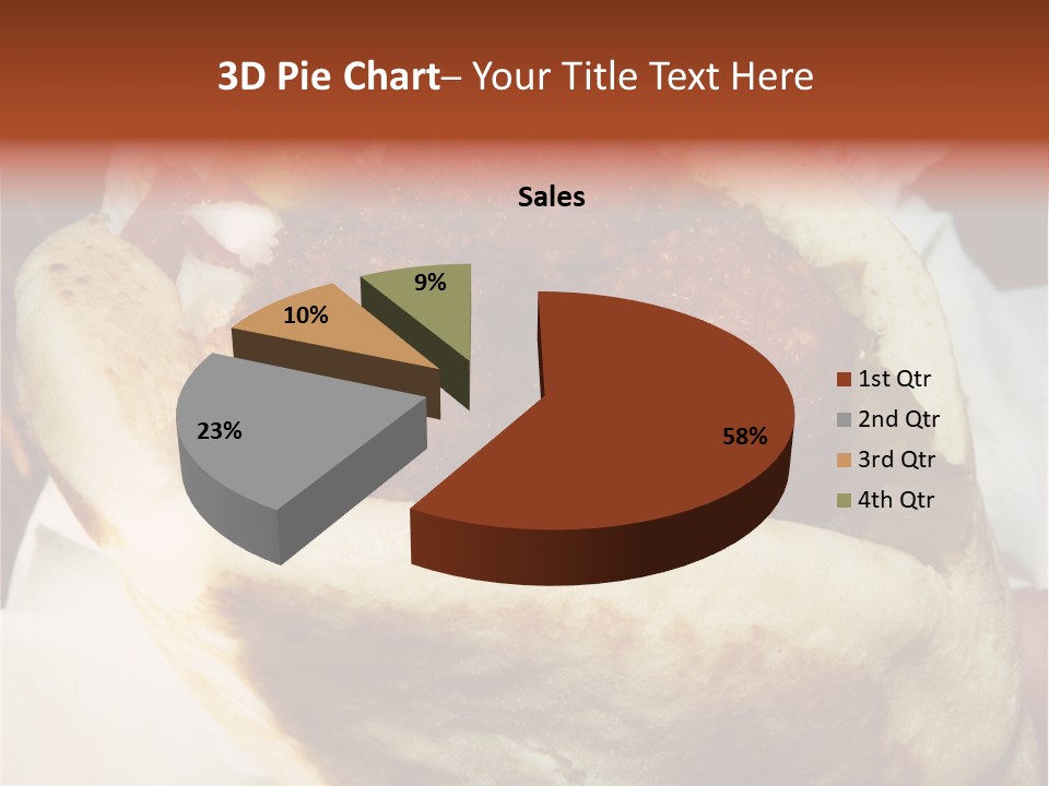 A Taco Filled With Meatballs On Top Of A Wrapper PowerPoint Template