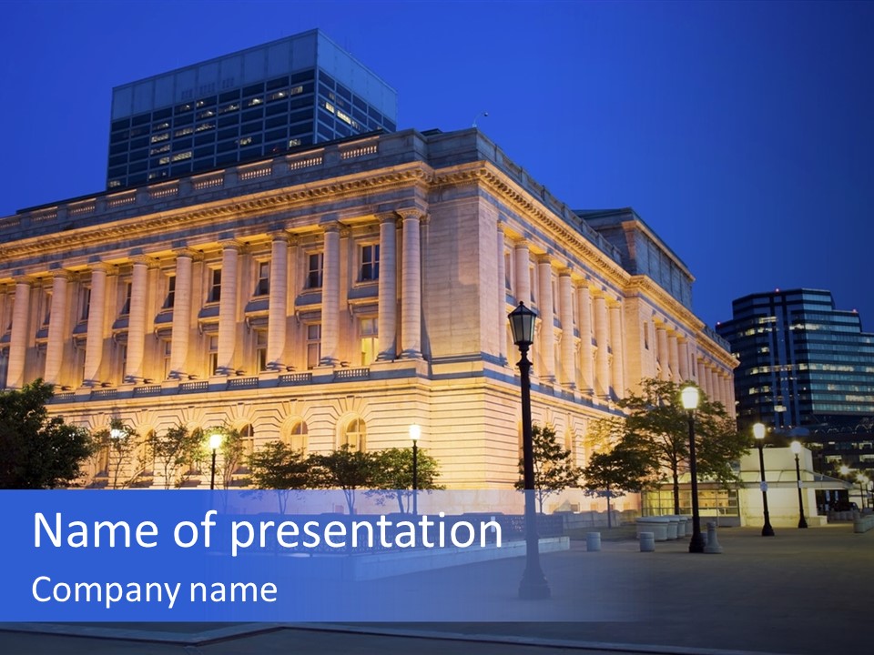 Architecture Usa Ohio PowerPoint Template