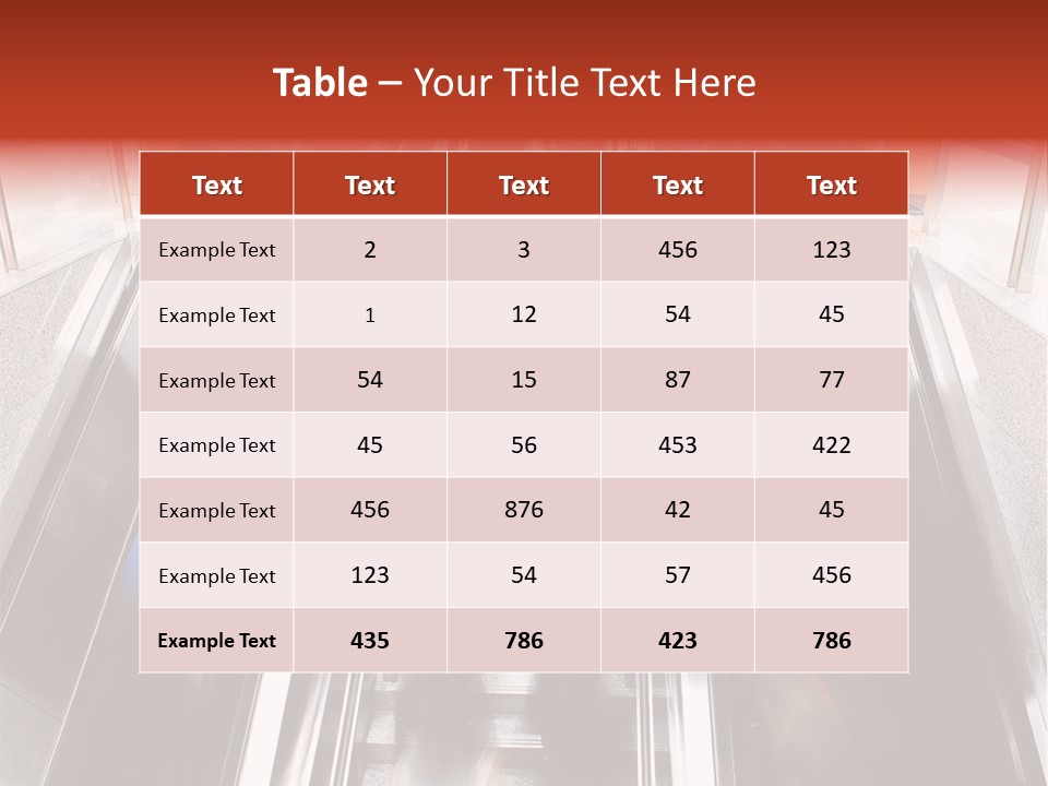 A Group Of People Riding Down An Escalator PowerPoint Template