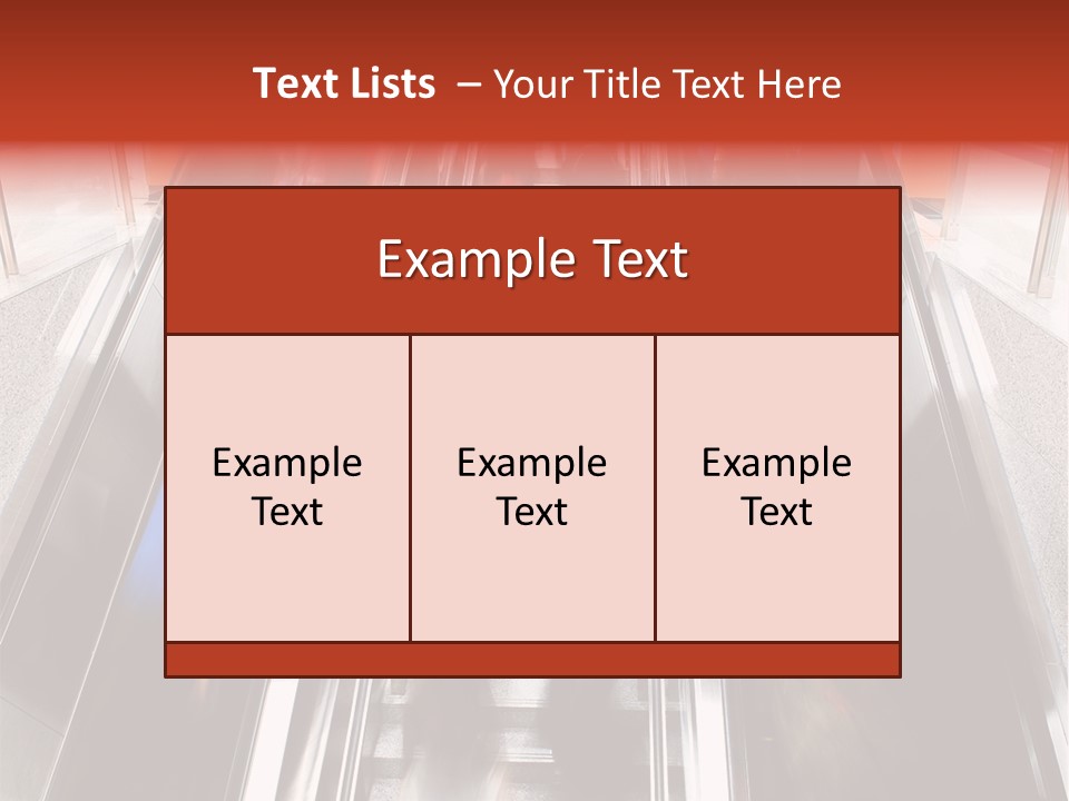 A Group Of People Riding Down An Escalator PowerPoint Template