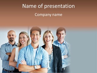 European Jacket Sensually PowerPoint Template