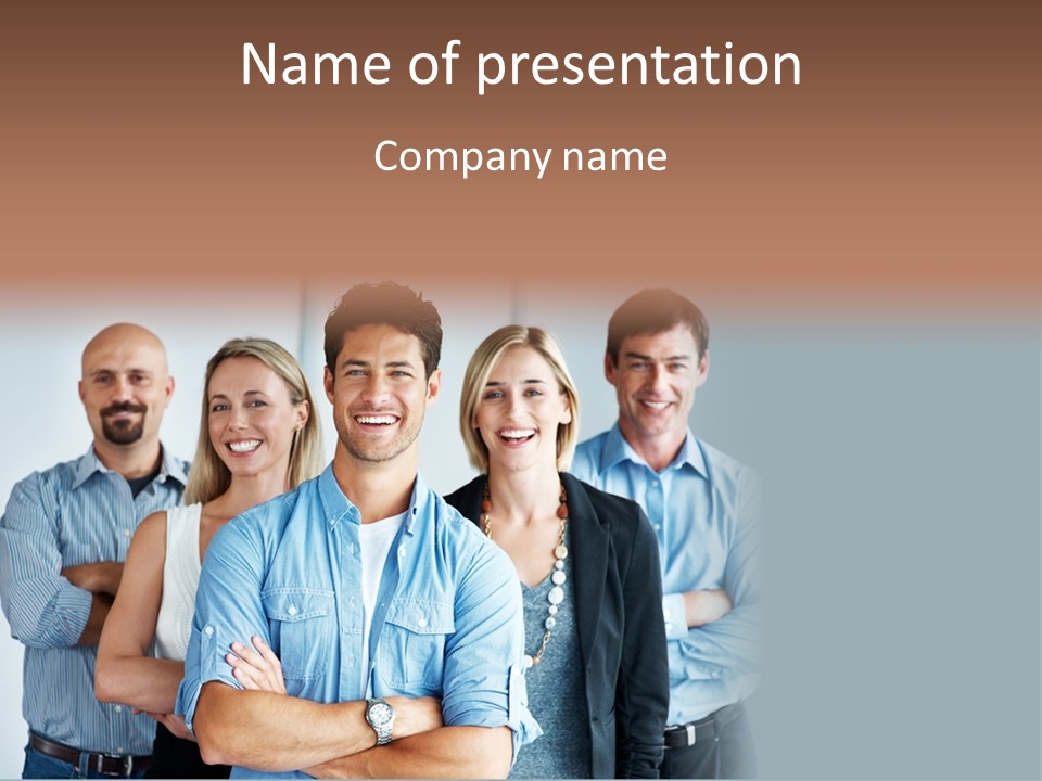 European Jacket Sensually PowerPoint Template