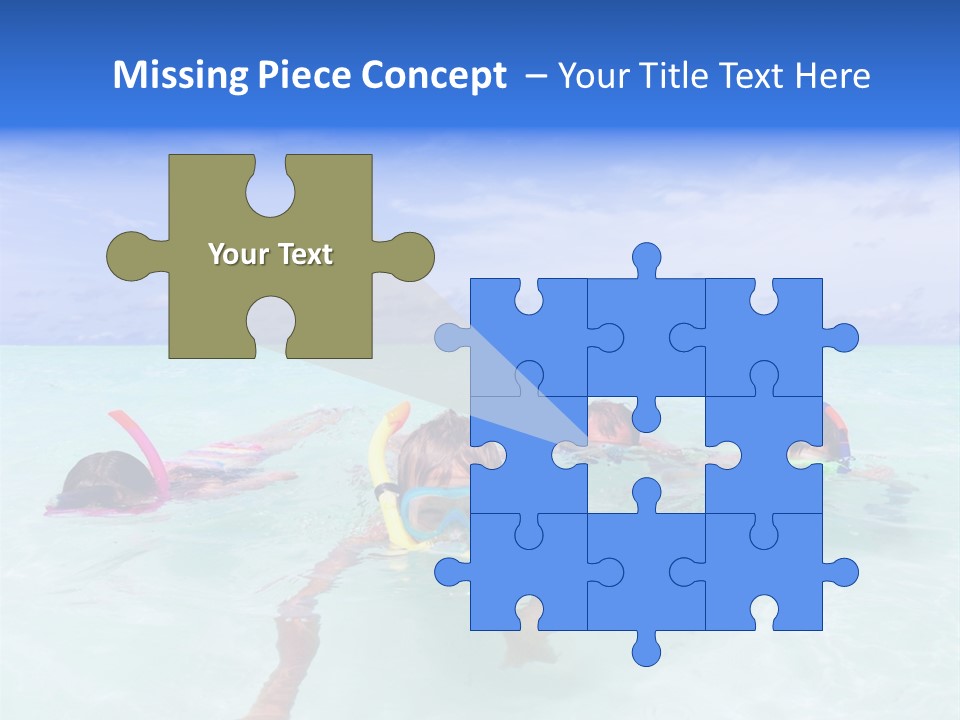 Wet Water Snorkeling PowerPoint Template