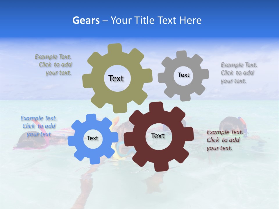 Wet Water Snorkeling PowerPoint Template