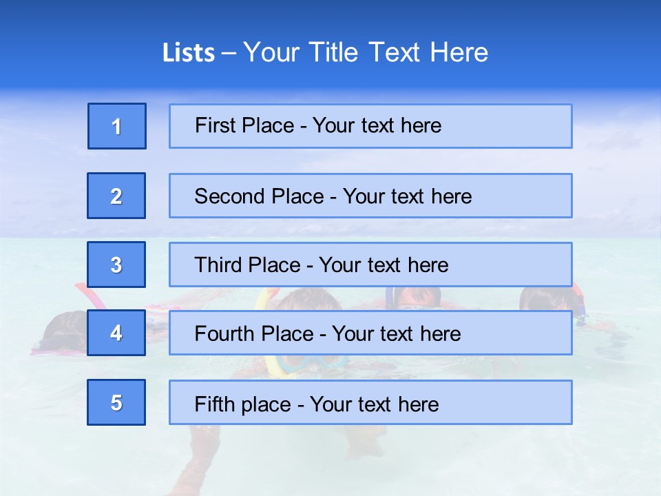 Wet Water Snorkeling PowerPoint Template