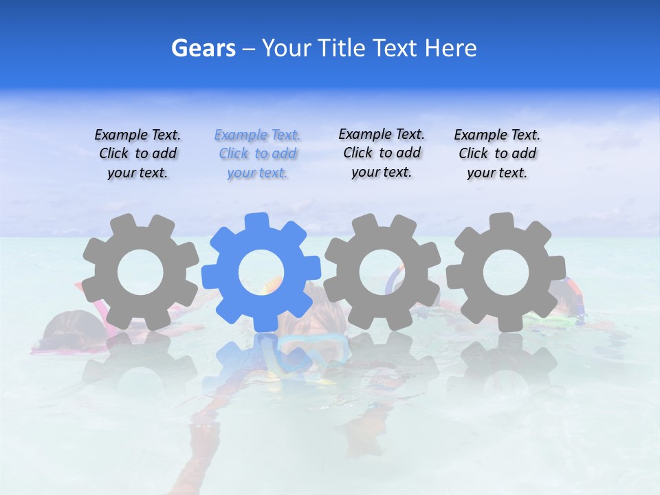 Wet Water Snorkeling PowerPoint Template